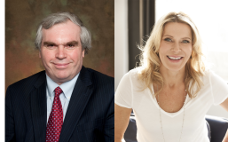 Headshots of Nicholas Economides and Melissa Schilling
