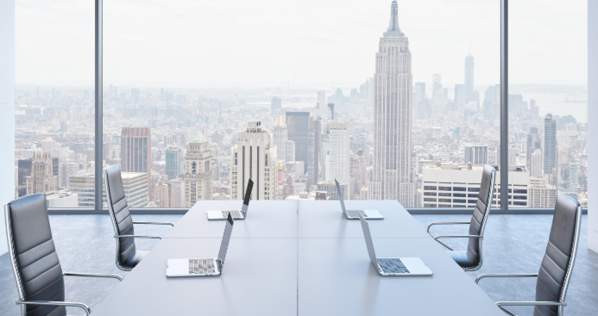 Executive-in-Residence Program A view of New York City from an office conference room